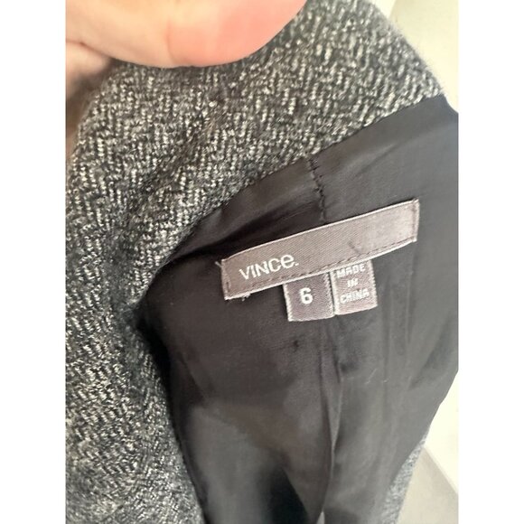 VINCE Women's Gray Wool Blend Blazer Jacket Size 6 - Picture 2 of 9